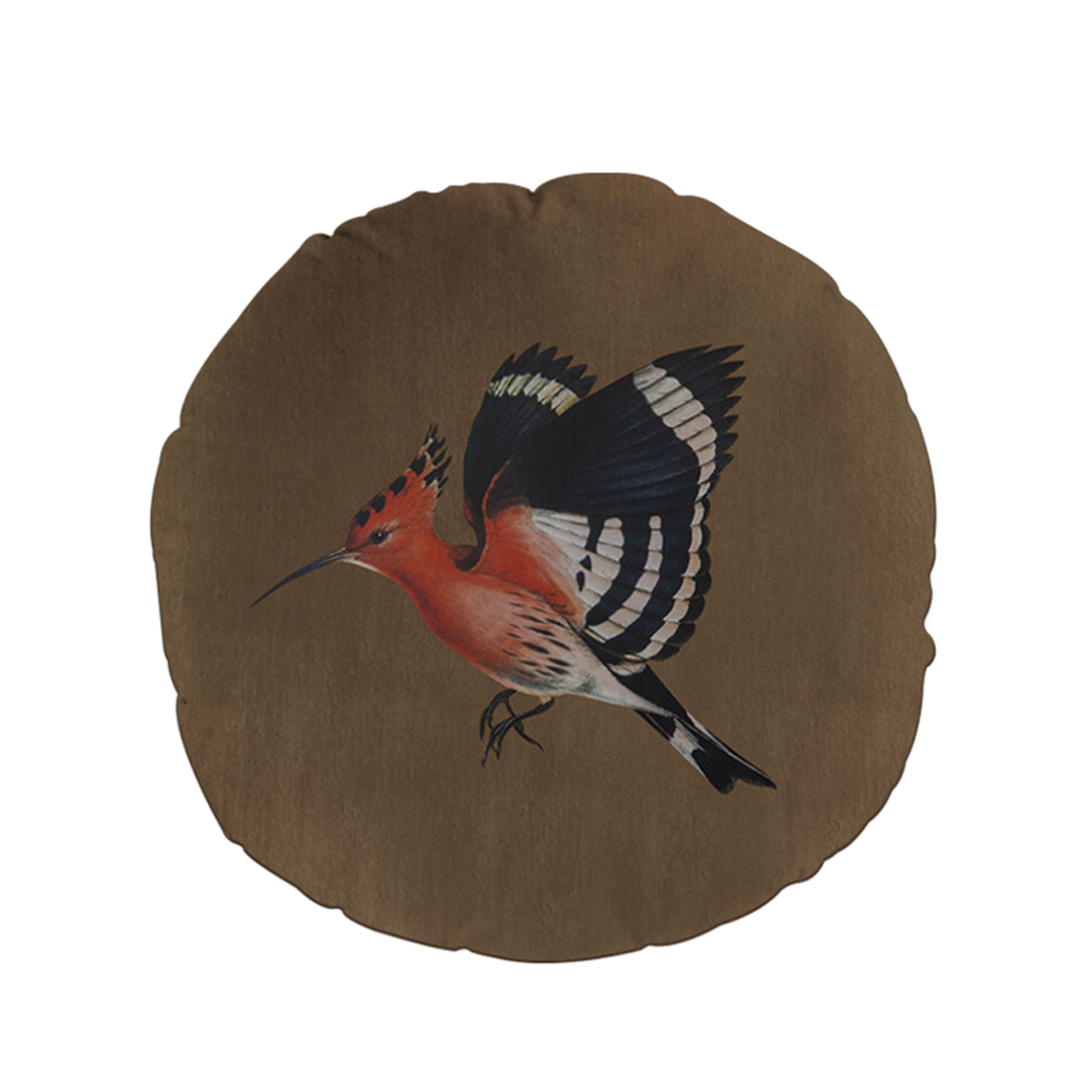 HOOPOE DECOR CUSHION VELVET MULTICOLOR BROWN D45cm