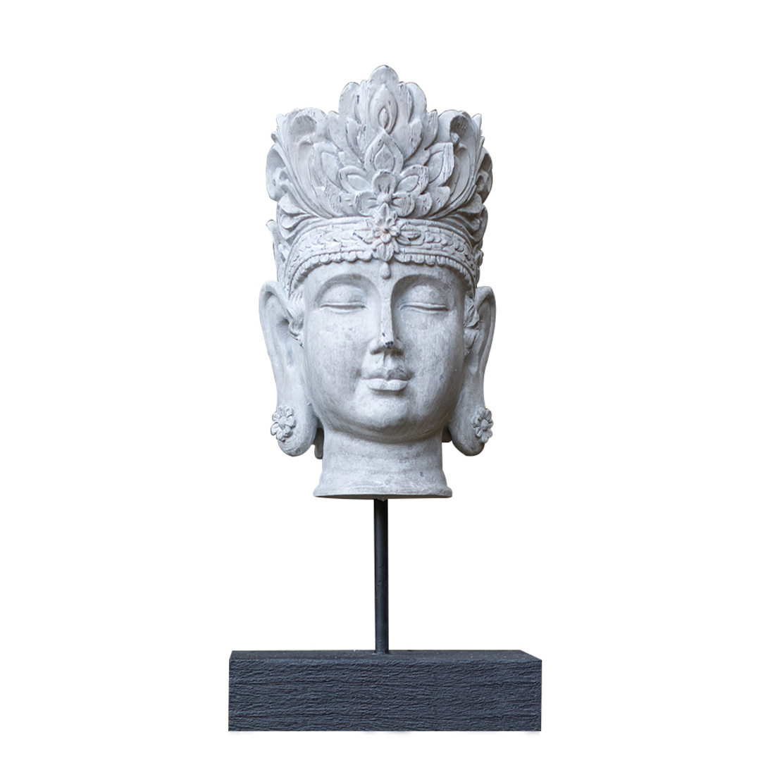 SHRIDEVI DECO BUDDHA POLYRESIN ANTIQUE WHITE BLACK