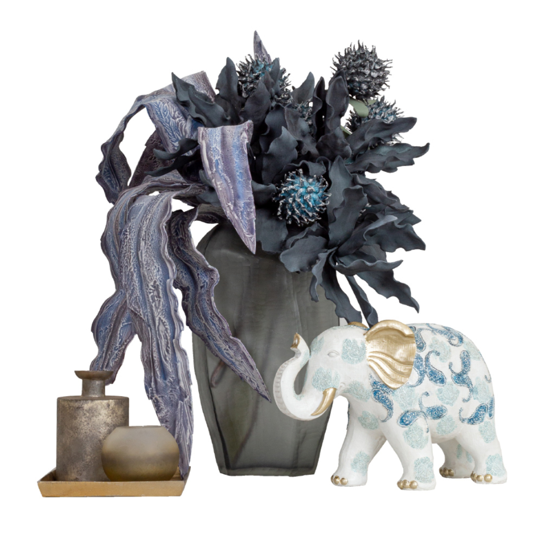 LITMUS ARTIFICIAL FLOWER EVA FOAM BLUE H90cm PRC