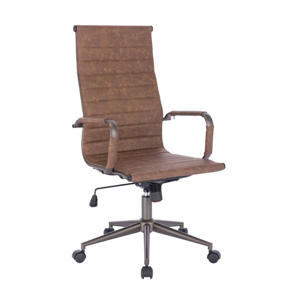 AVANT CHAIR DESK FABRIC COFFEE GUNMETAL 55,5x63xH118cm PRC
