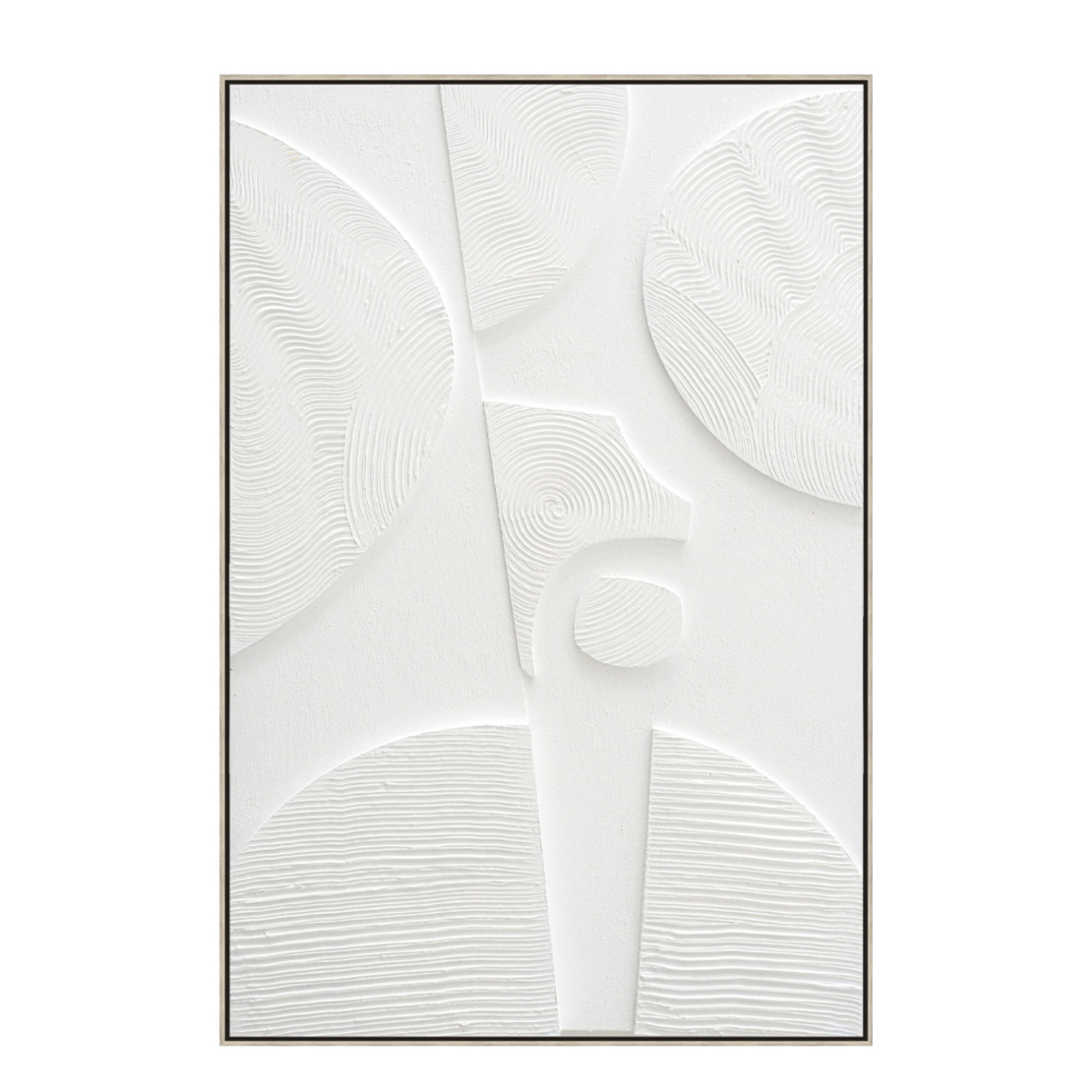 DAZZLING 3 PAINTING CANVAS WHITE WOOD FRAME NATURA