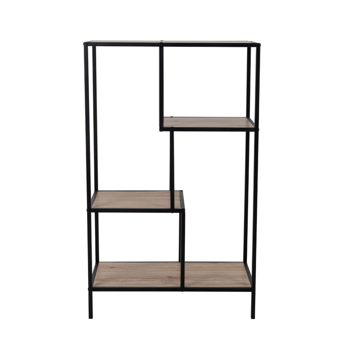 PLEGMA BOOKCASE MDF SONOMA BLACK 69x33xH113,5cm E1 PRC