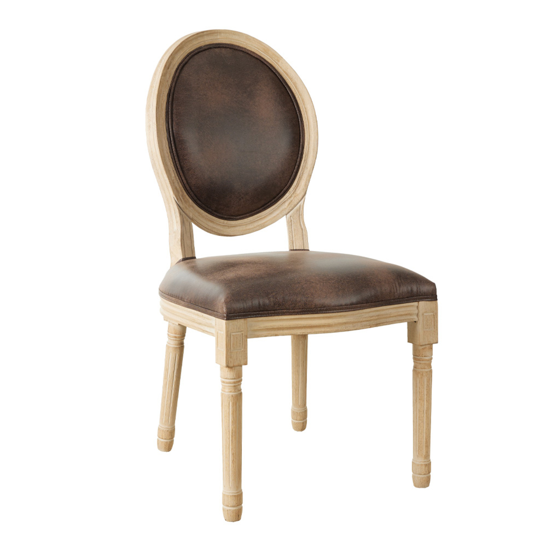 LUDOVIQUE CHAIR WOOD BIRCH BROWN ANTIQUE WOOD RUBBERWOOD NATURAL PRC