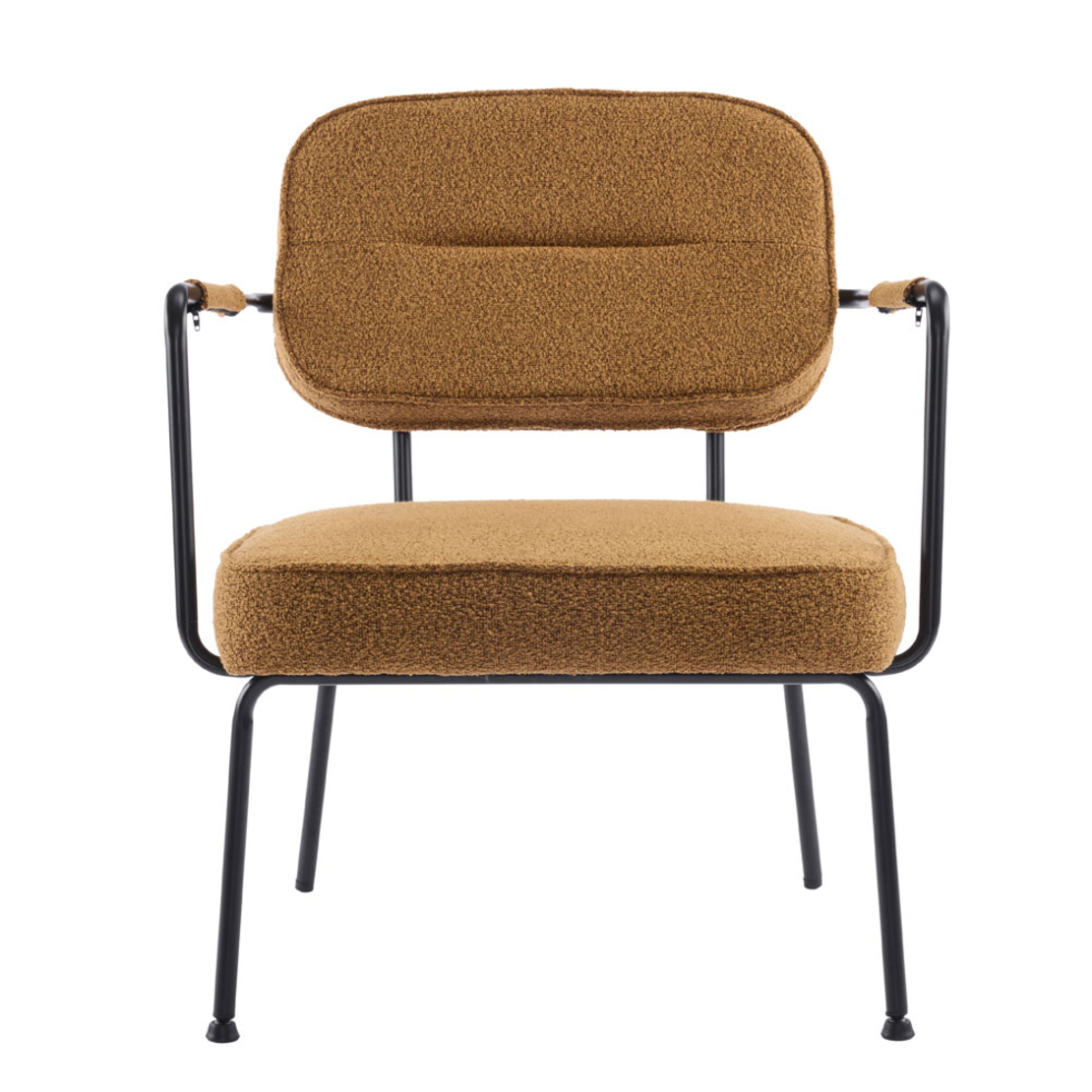 PRISLEY ARMCHAIR FABRIC MUSTARD METAL BLACK PRC