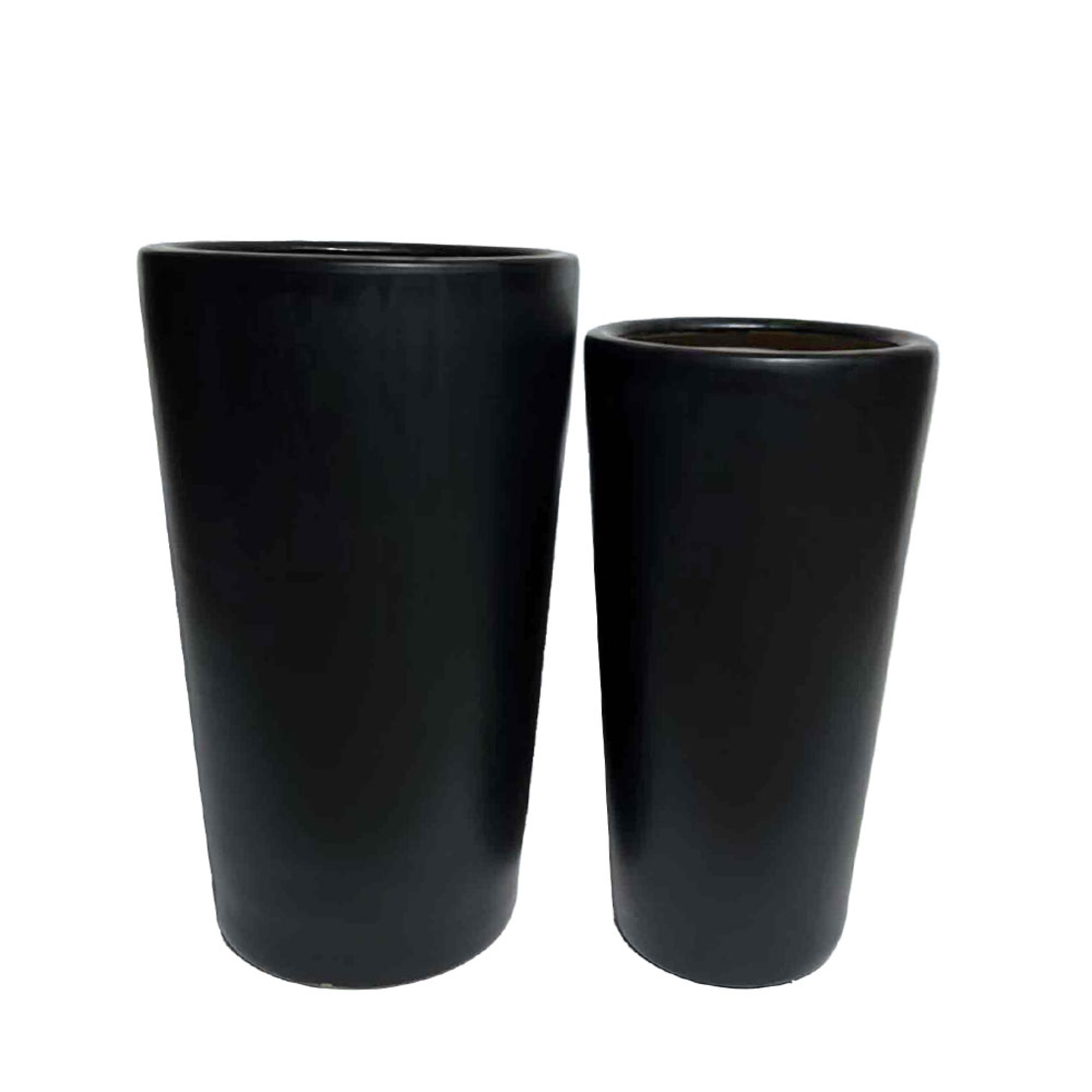 ONYX PLANTER SET 2PCS 32x32x53 CERAMIC BLACK