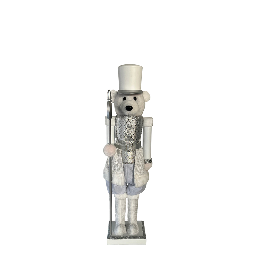 XMAS VEON A DECO WHITE SILVER H40cm PRC