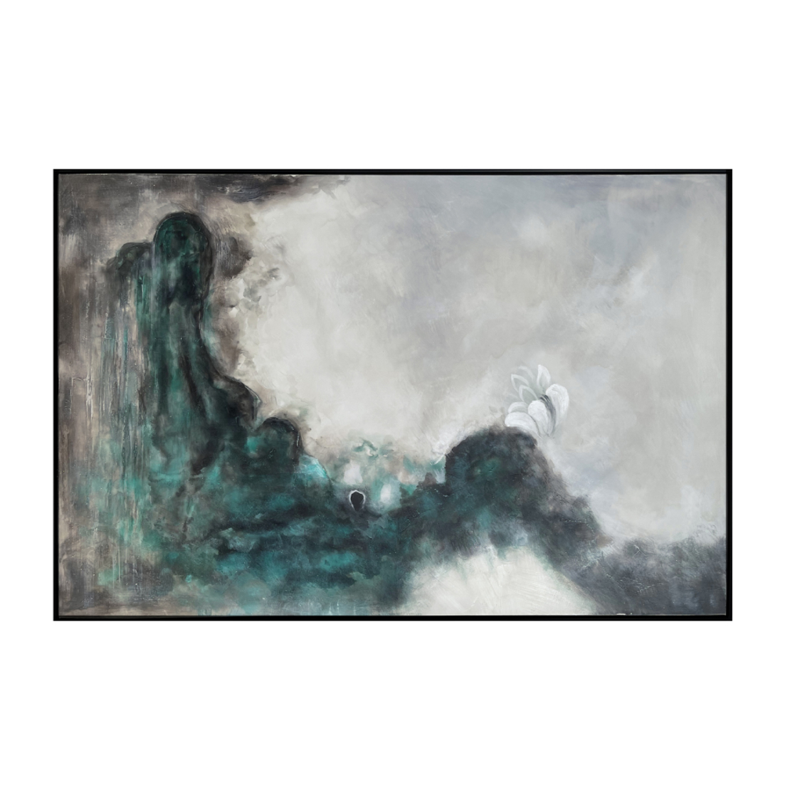 FEROF PAINTING CANVAS MULTICOLOR WOOD FRAME BLACK