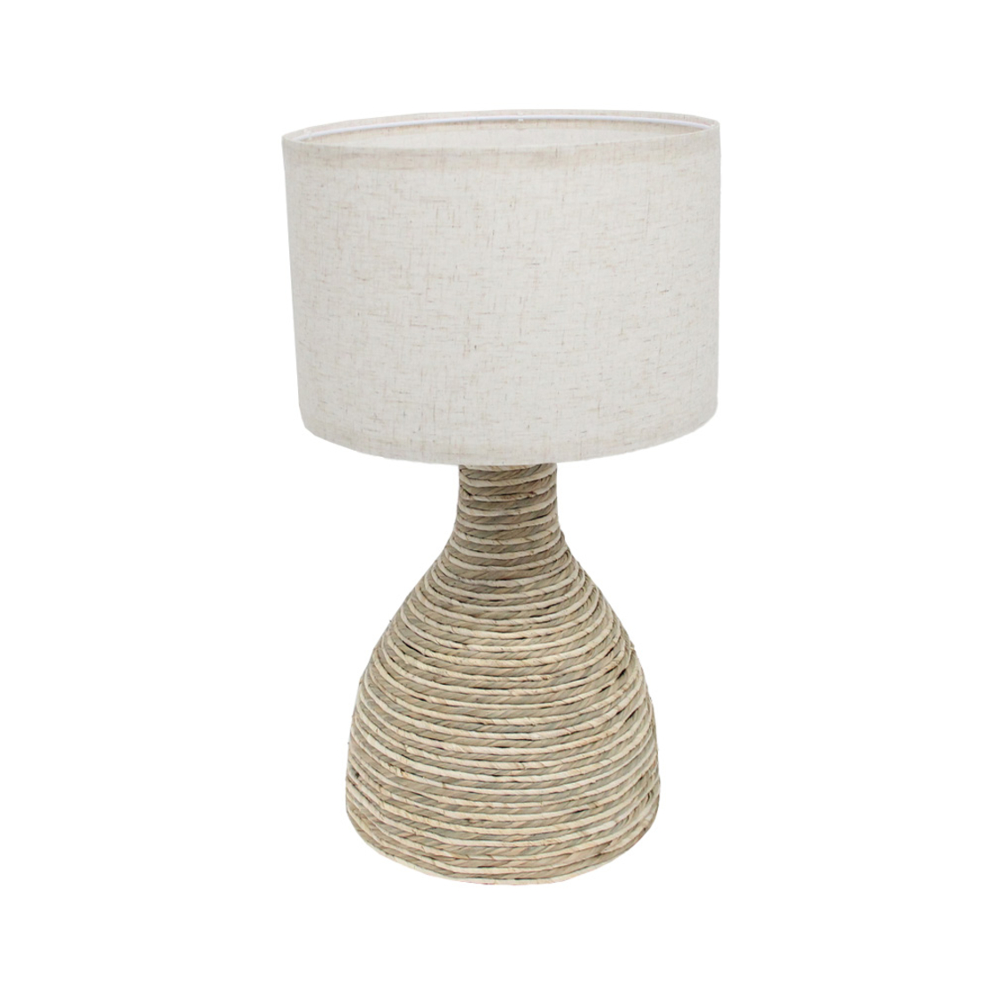 SIKINOS LAMP TABLE 30x30x54 ROPE NATURAL FABRIC BEIGE