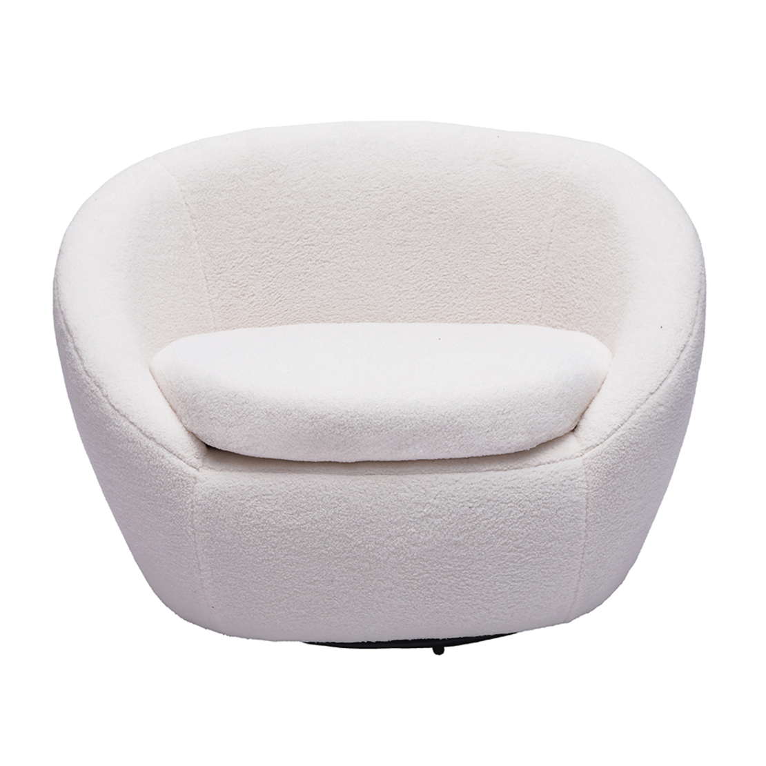 OVO ARMCHAIR SWIVEL FABRIC WHITE METAL E1 PRC
