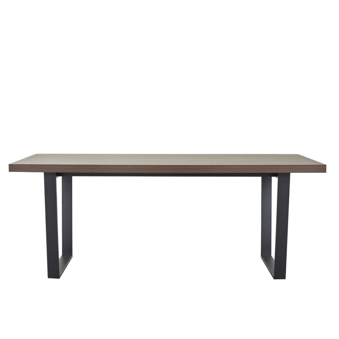 VILLE TABLE MELAMINE WALNUT MELAMINE BLACK 200x100x76 E1