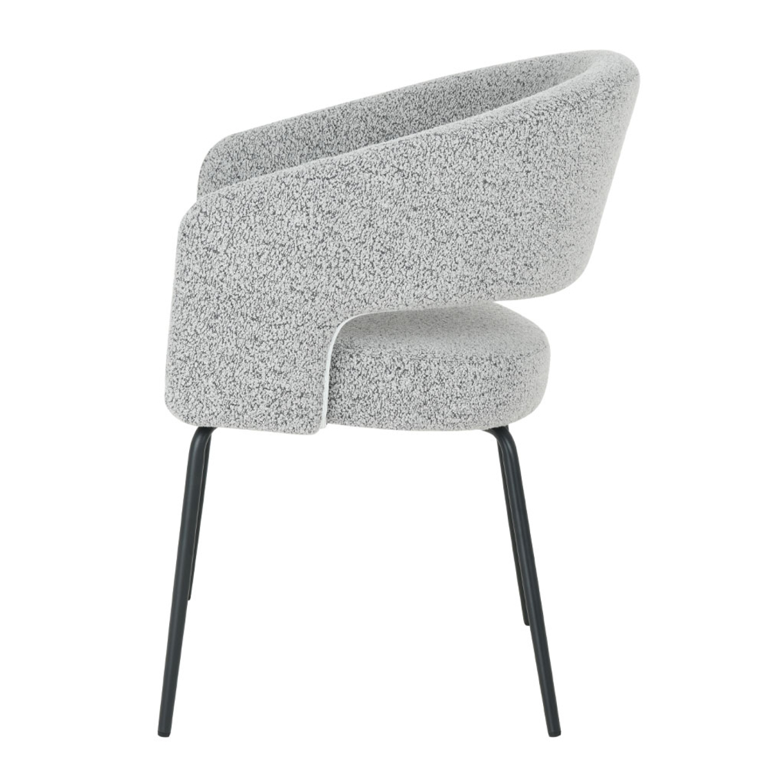 ABRAZO CHAIR ARMCHAIR FABRIC GREY LIGHT METAL BLACK E1 PRC