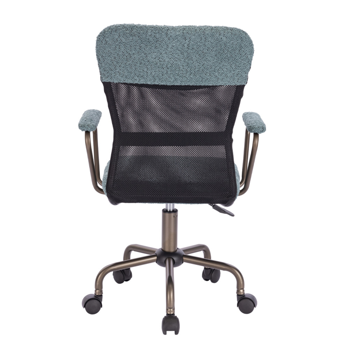 BELL CHAIR DESK FABRIC MINT GUNMETAL 54x52xH92cm P