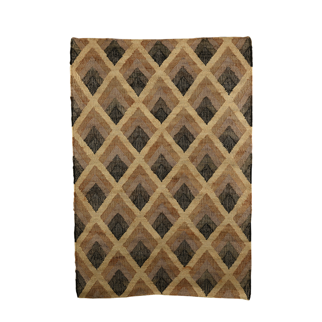 PLEXUS CARPET JUTE NATURAL BLACK 120x180 IN
