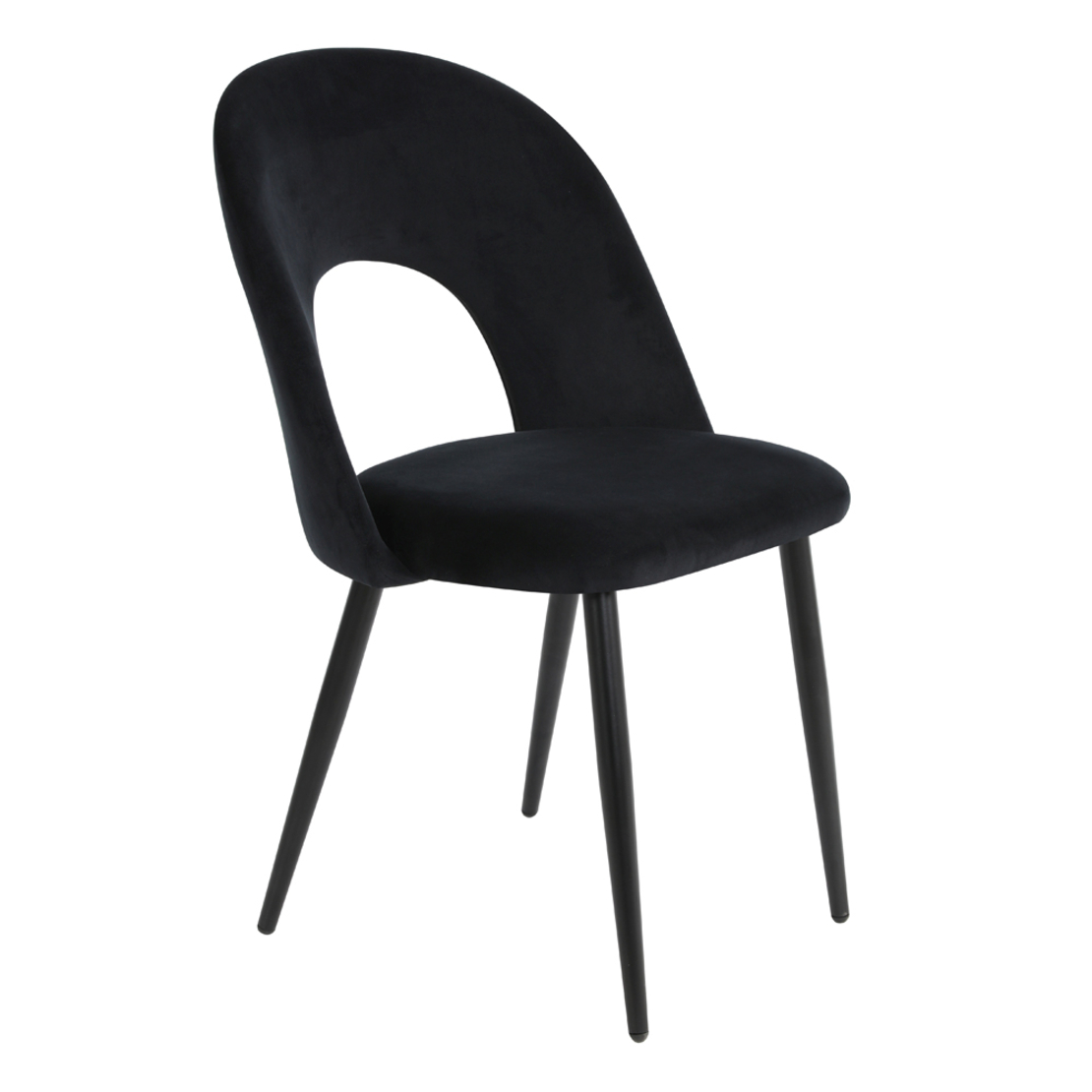 KIM CHAIR FABRIC BLACK METAL BLACK E1 PRC