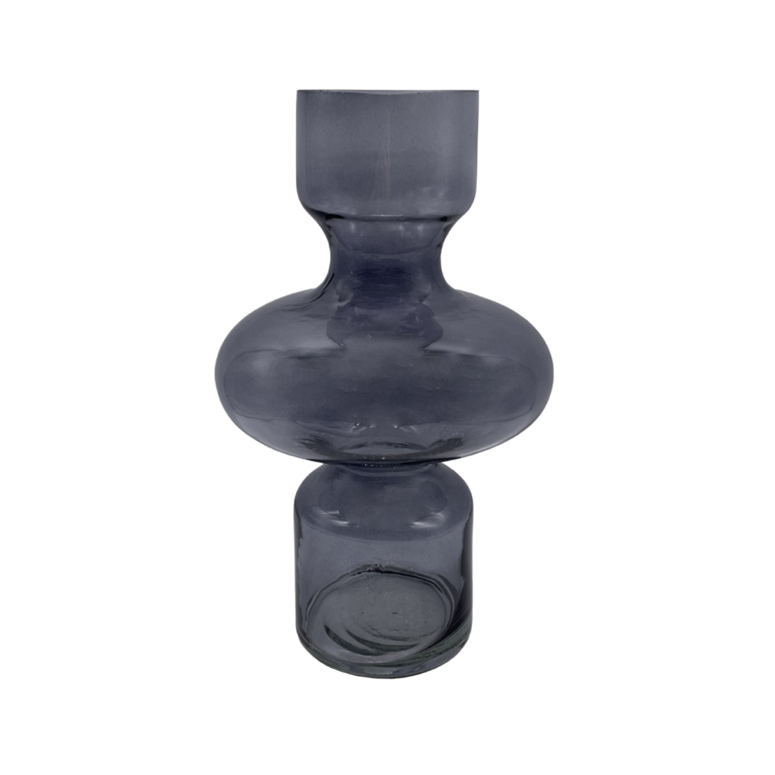 CIRKIN VASE GLASS GREY D20xH30cm PRC