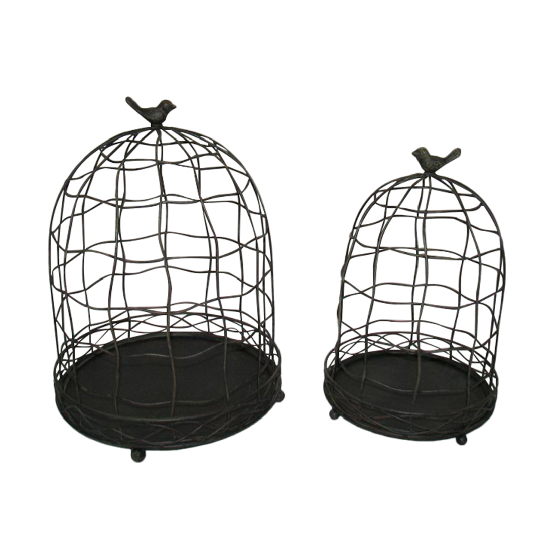 MIRTILE DECO CAGE SET 2PCS METAL BLACK D29,85-22,8