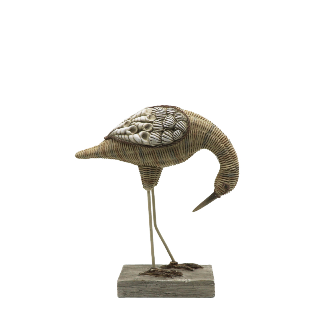 CALOR DECO BIRD POLYRESIN NATURAL 21,2x9xH24,3cm P