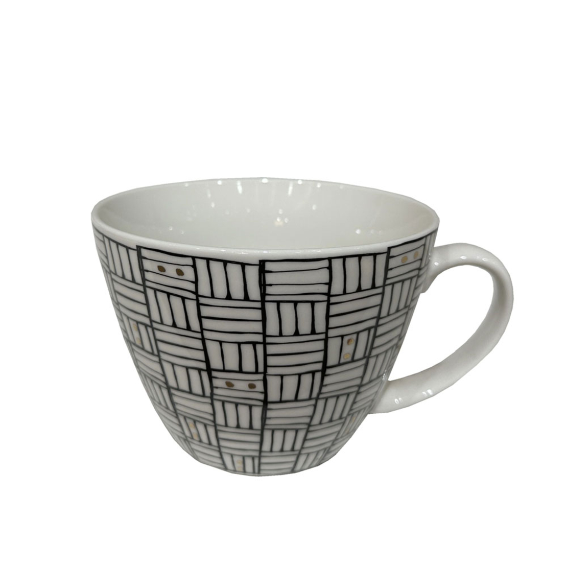 SERAX E MUG NEW BONE CHINA WHITE BLACK D11xH8cm PR