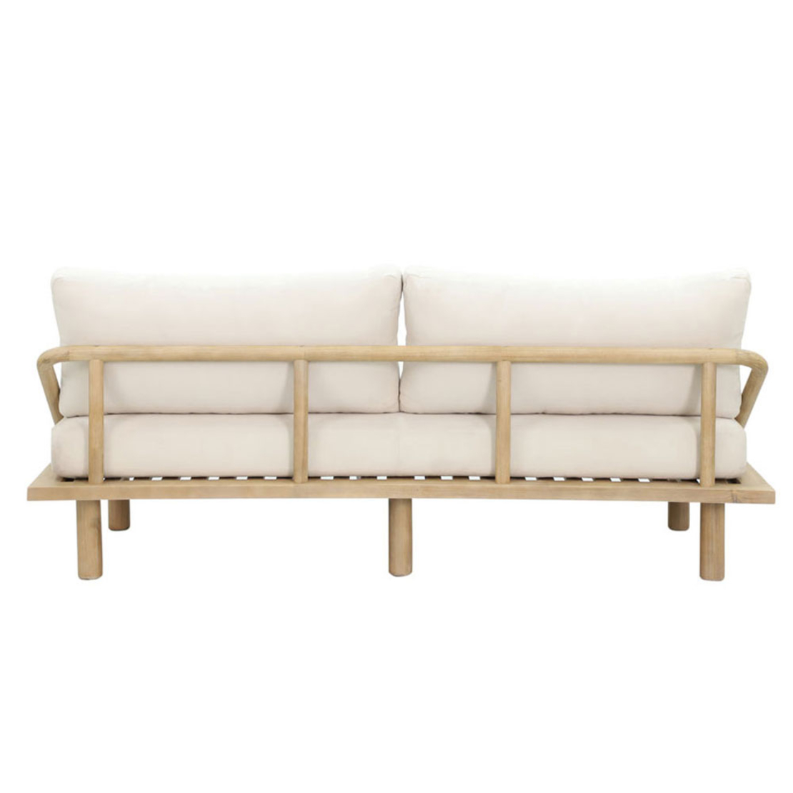 SIESTA SOFA BED WOOD ACACIA NATURAL CREAM 180x80xH