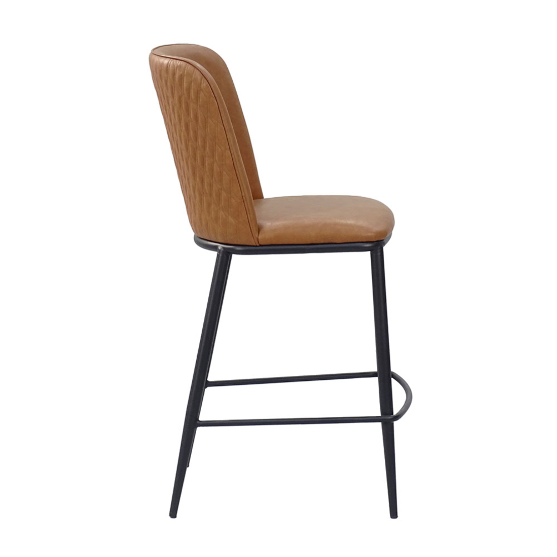 COUTURE STOOL BAR FABRIC CAMEL METAL BLACK PRC