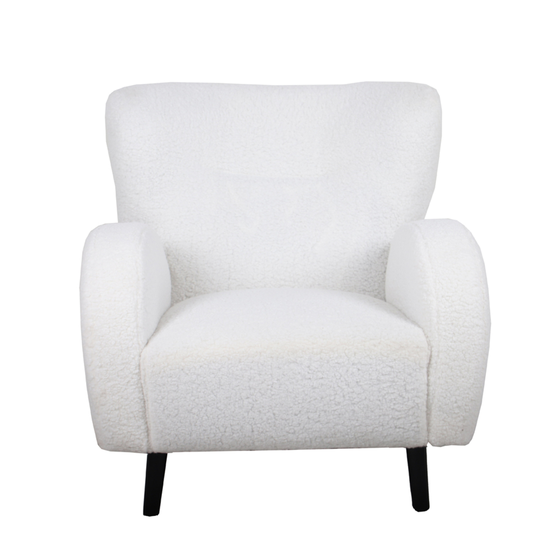 ONE & ONLY ARMCHAIR FABRIC WHITE WOOD BLACK E1 PRC