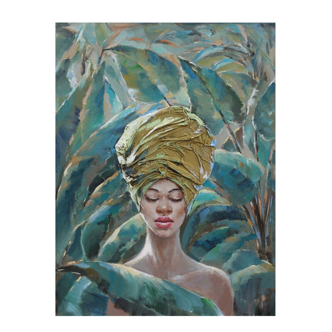 HIDE PAINTING CANVAS MULTICOLOR WOOD 76x100xH3,5cm