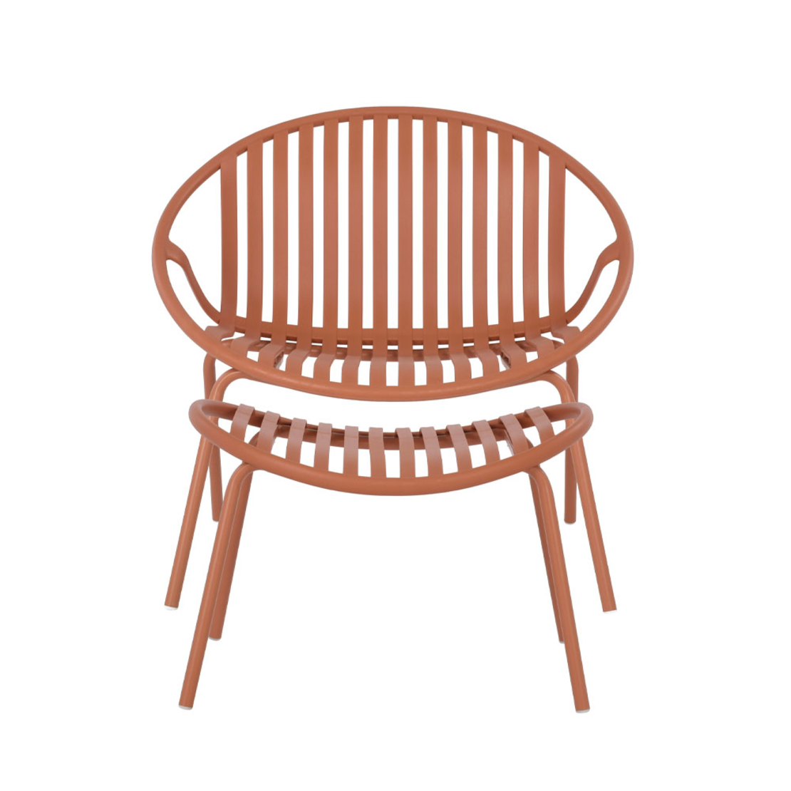 NADIN ARMCHAIR SET 2PCS PP TERRACOTTA PRC