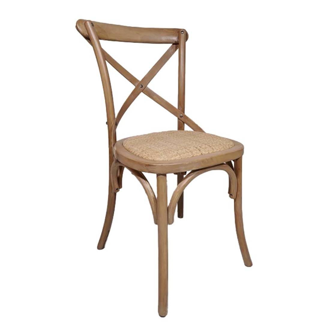 AUGUST CHAIR WOOD RUBBERWOOD WALNUT RATTAN NATURAL PRC