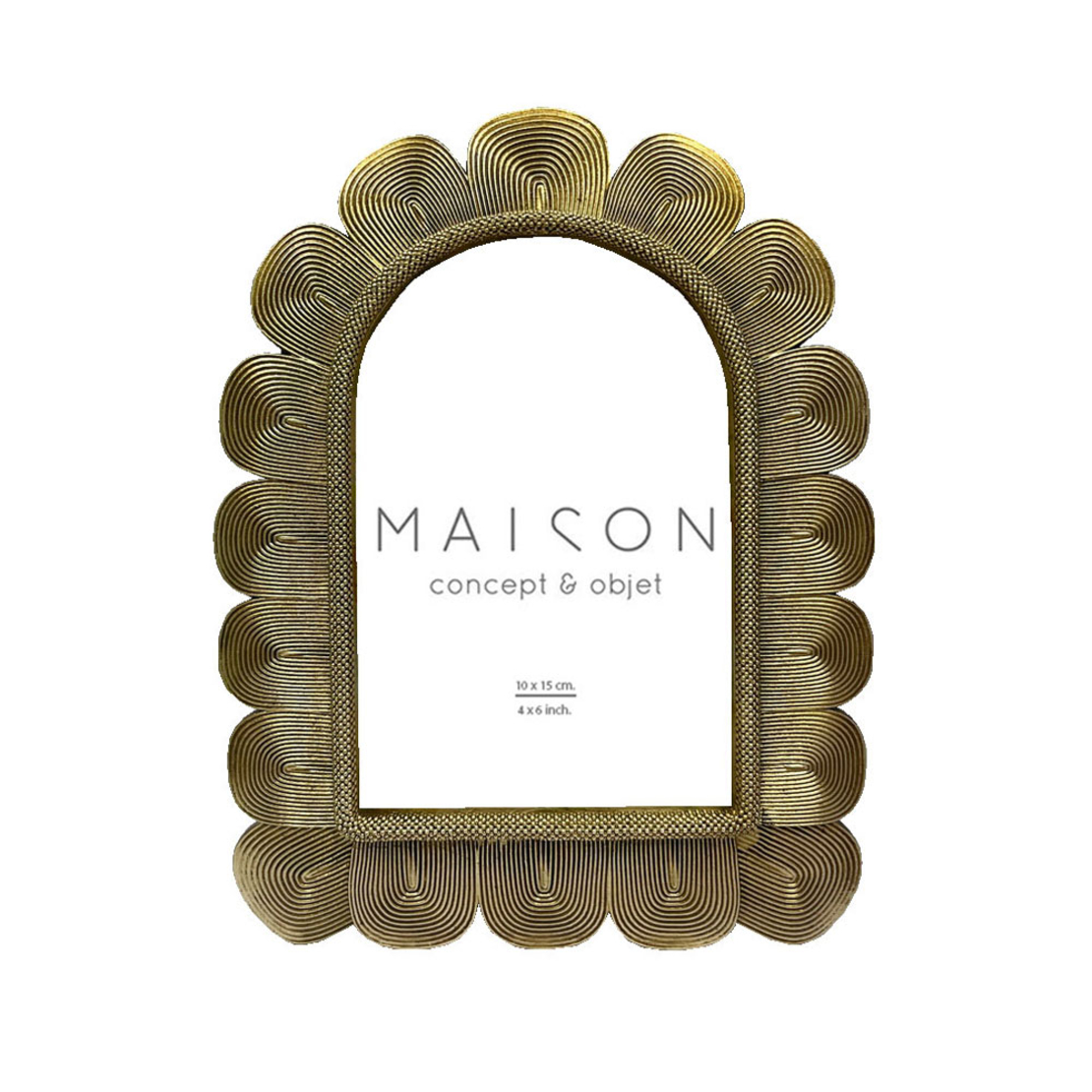 ELISHA PHOTO FRAME POLYRESIN GLASS GOLD 16,5x1,8xH