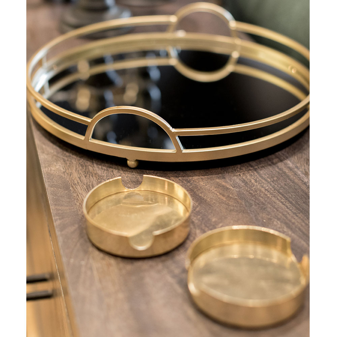 COAL COASTER ALUMINIUM GOLD D11xH3cm IN