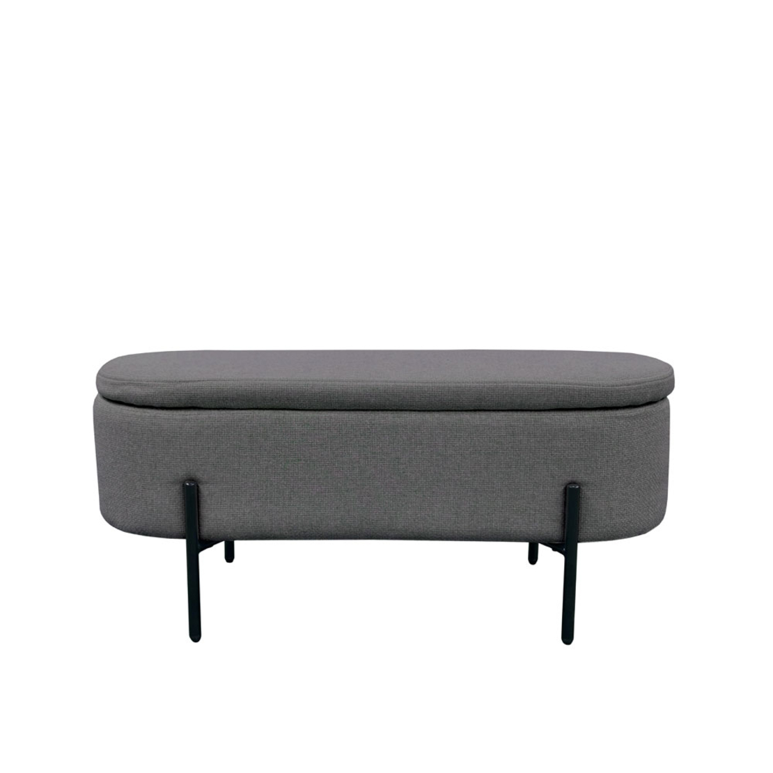 OVAL STOOL FABRIC GREY BLACK E1 PRC