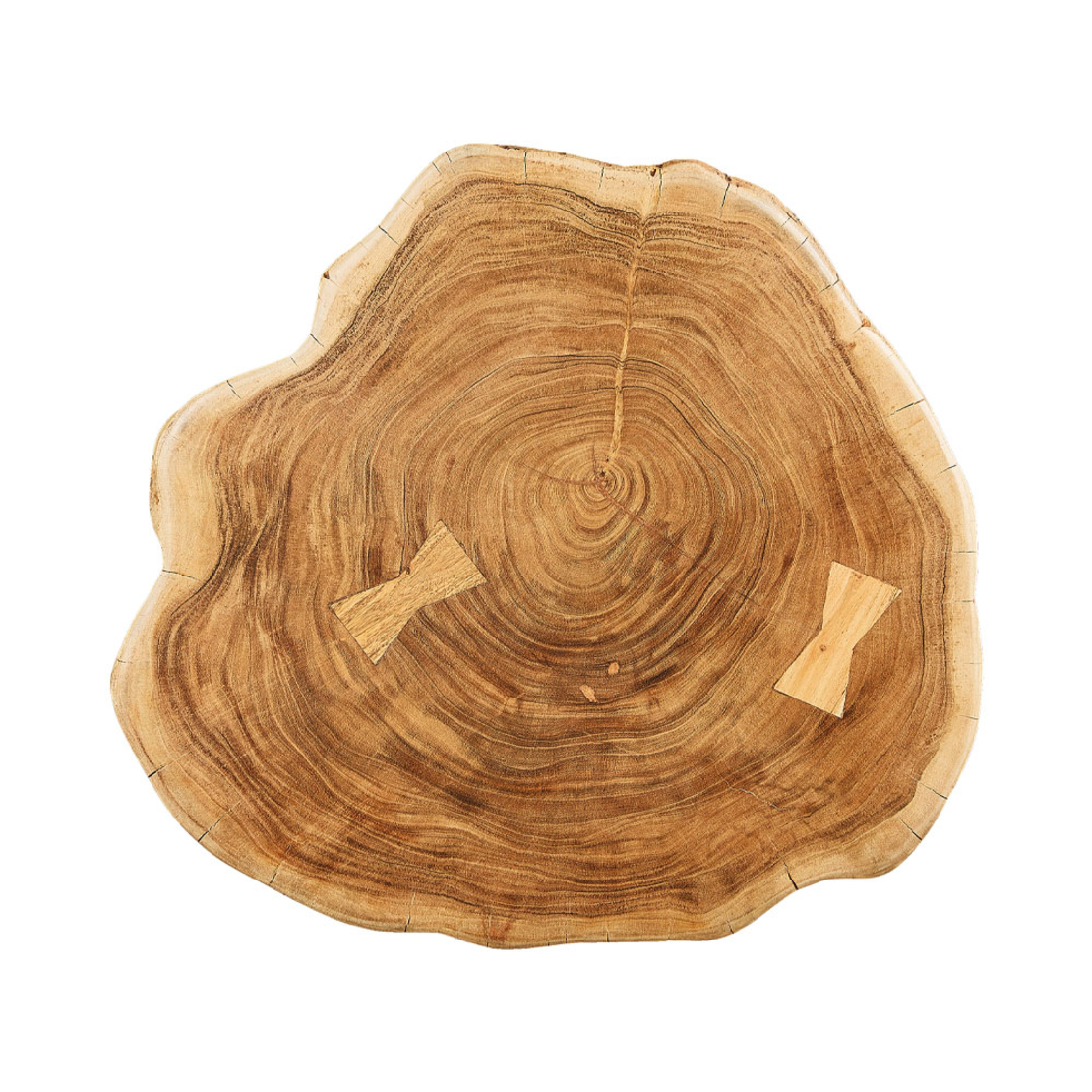 RAW COFFEE TABLE WOOD ACACIA NATURAL METAL 80x80xH40cm IN