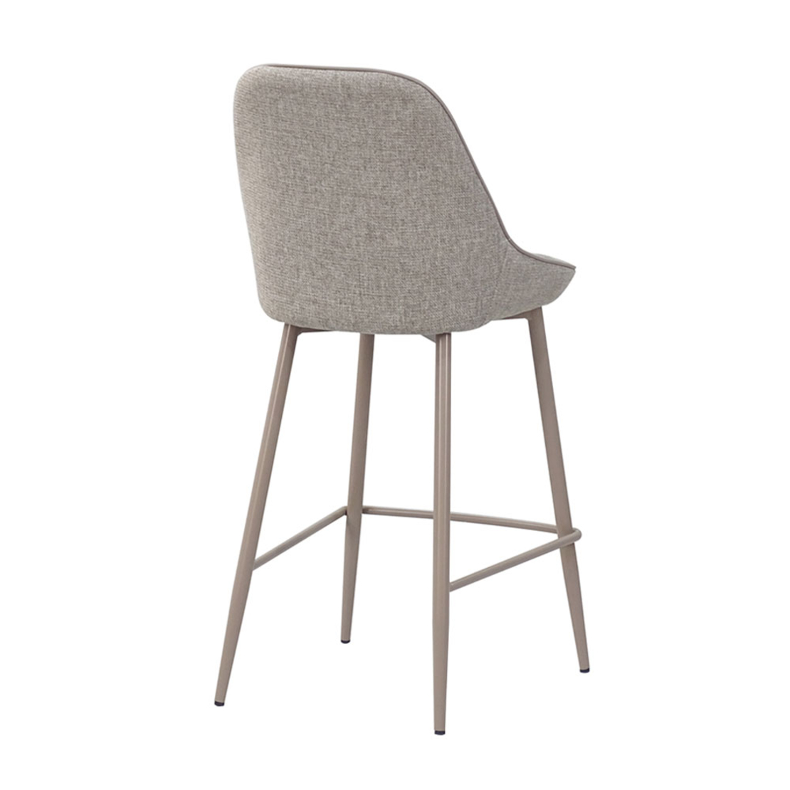 CALIPER STOOL BAR FABRIC BROWN CAPPUCCINO METAL CA