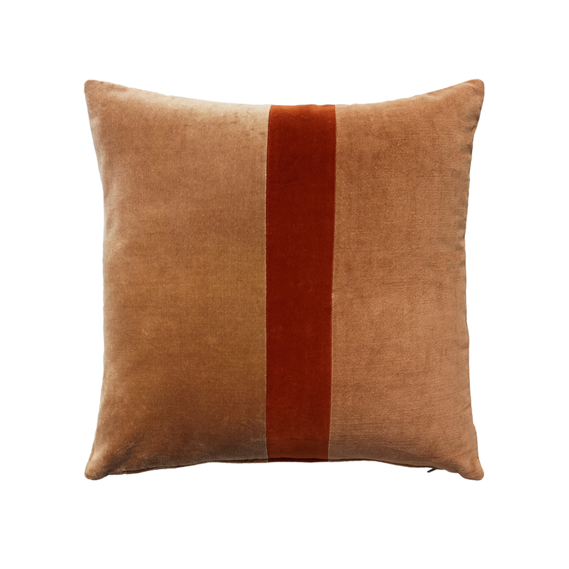 LUXURIUS RIGE DECOR CUSHION COTTON VELVET CARAMEL