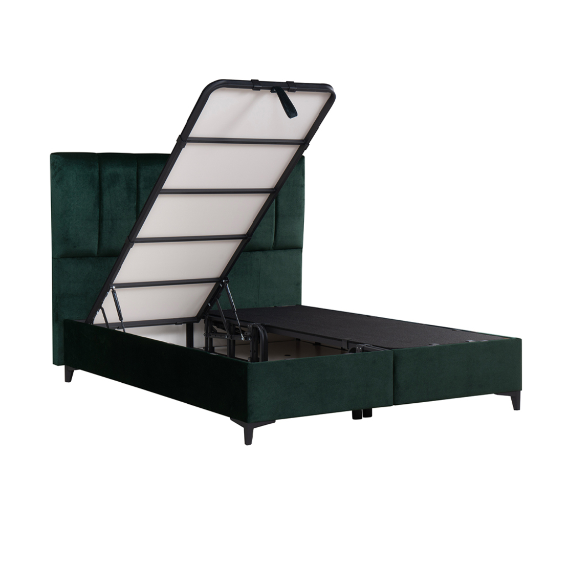 STICKS BED WITH STORAGE (FOR MATTRESS 160x200cm) VELVET GREEN 37-911 E1 TR