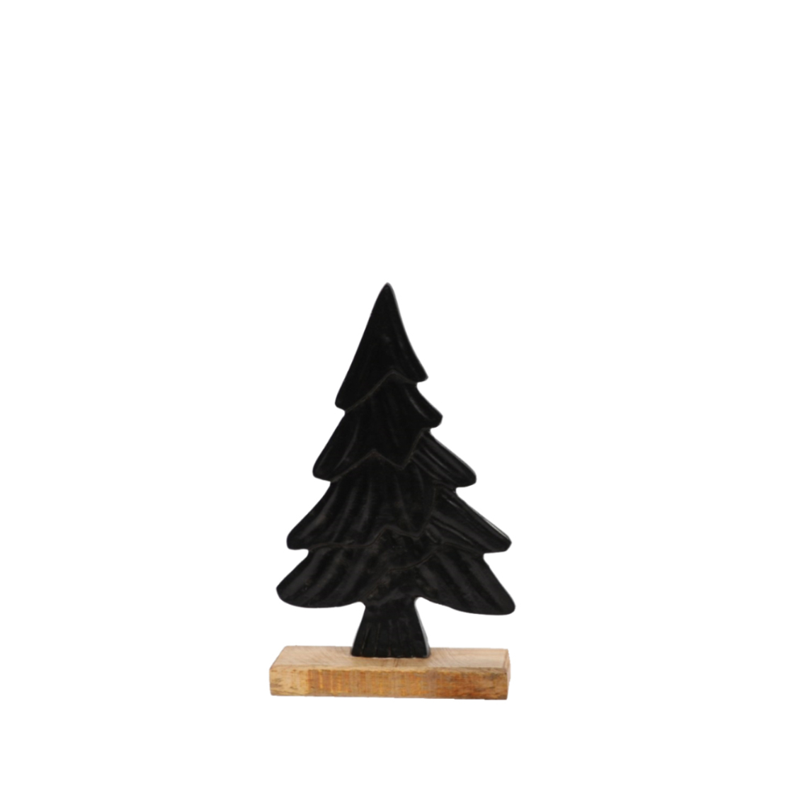 XMAS POLE TREE ALUMINIUM WOOD MANGO BLACK NATURAL