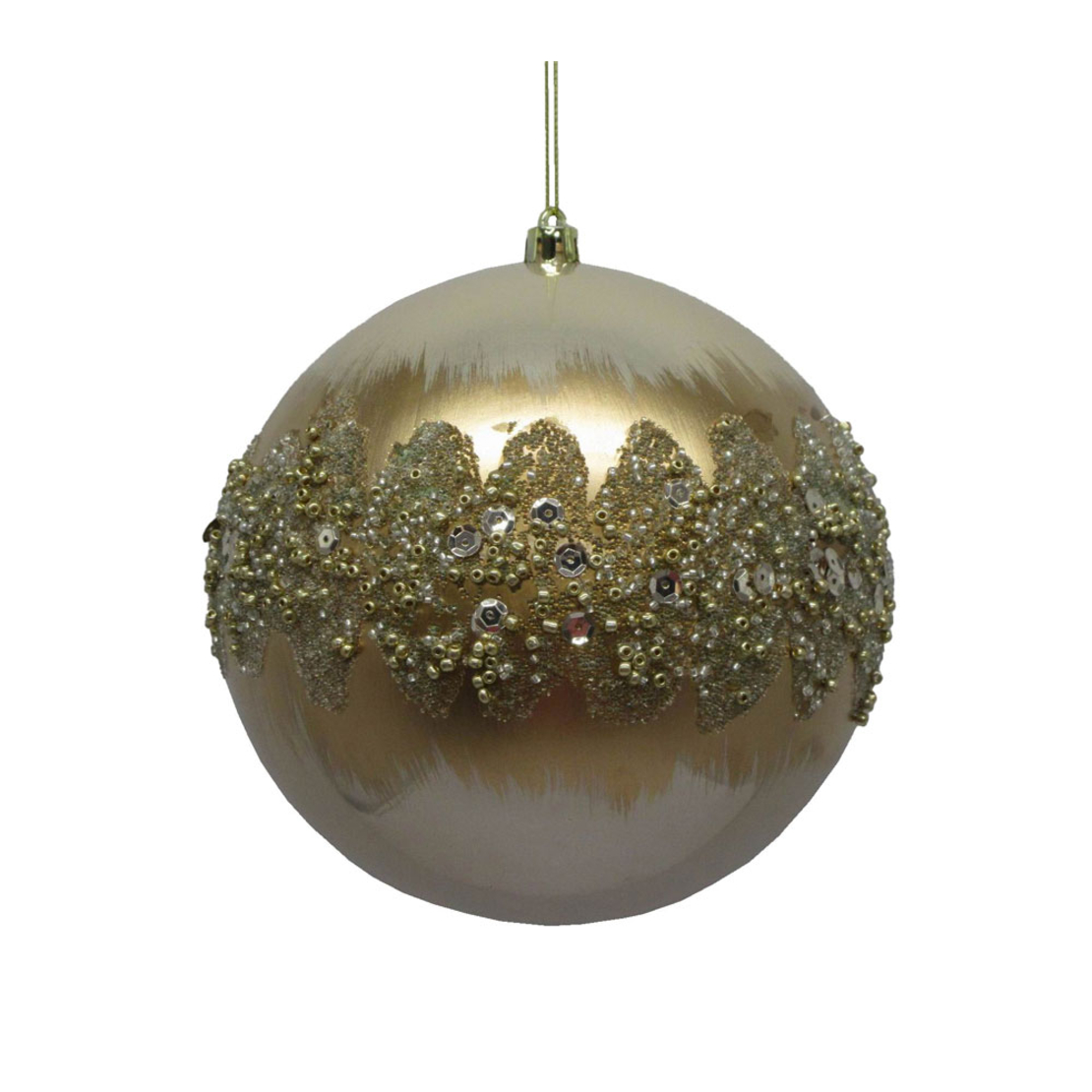 XMAS JOLLY PENDANT BALL PLASTIC GOLD 20x20xH20 PRC