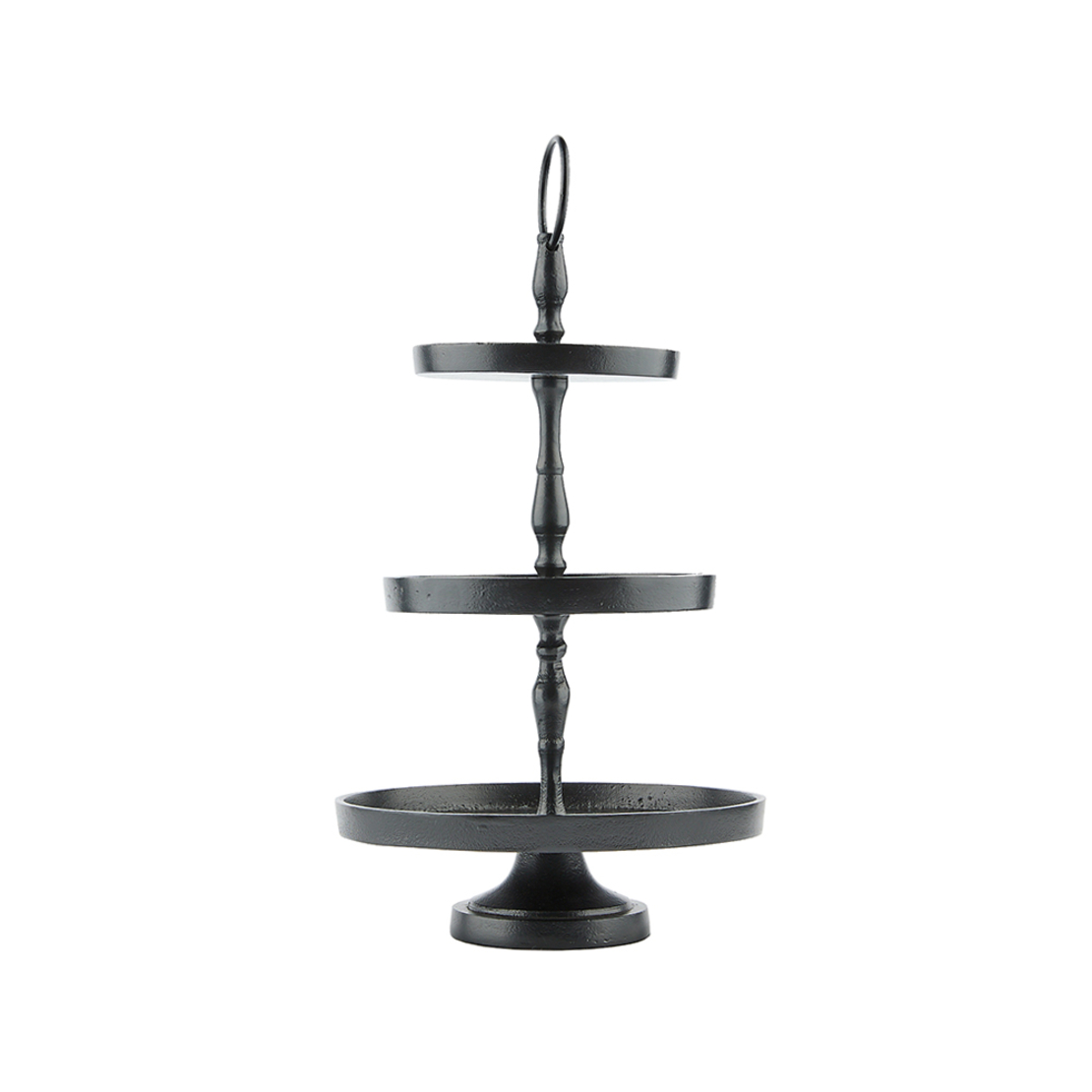 SERVIR STAND 3LEVELS ALUMINIUM BLACK 20x20xH35cm I