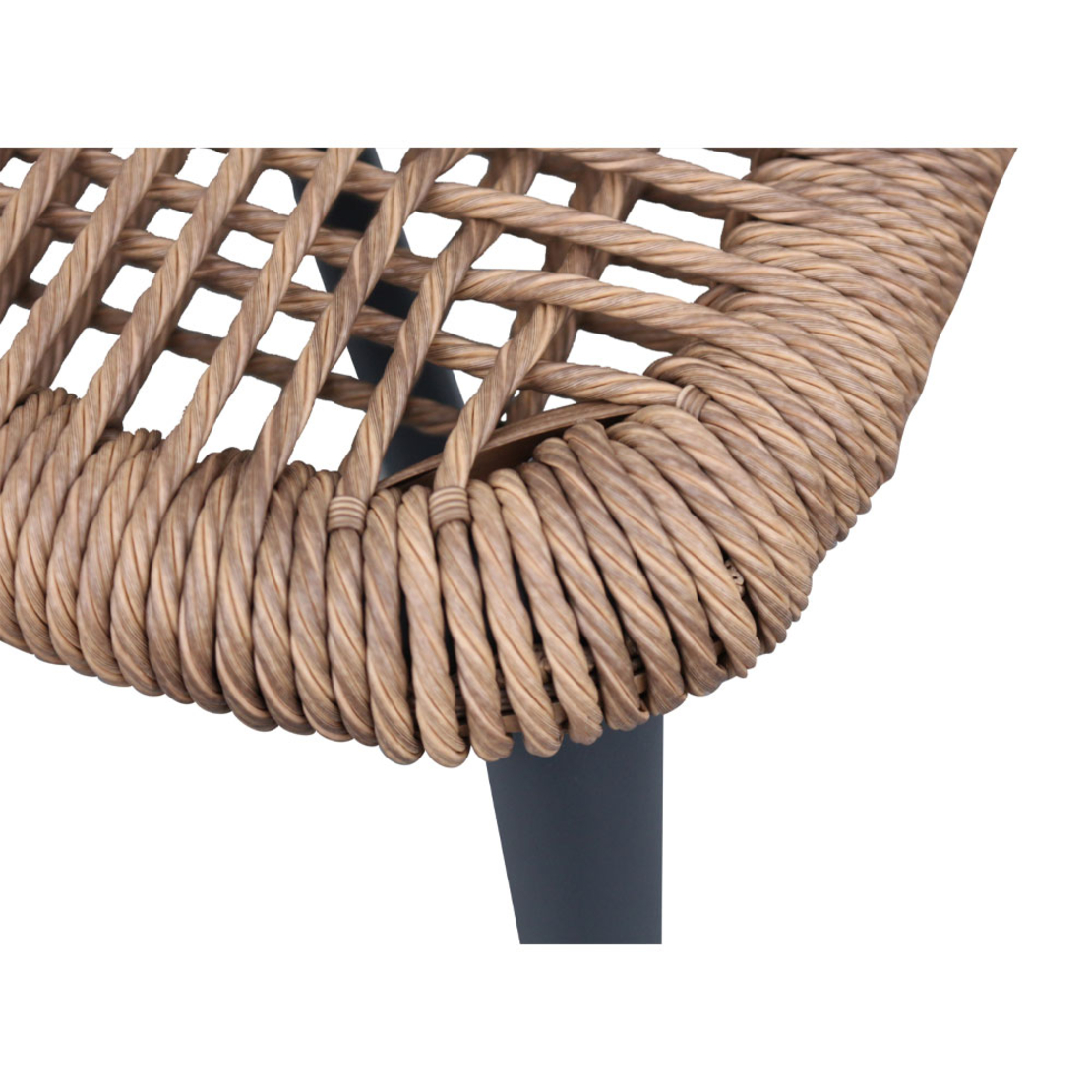 SEDAI CHAIR ALUMINIUM BLACK WALNUT 55x60xH78cm PRC