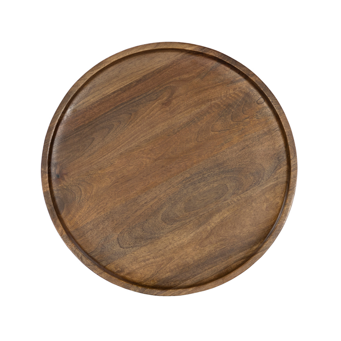 PENCIL 60 COFFEE TABLE WOOD MANGO WALNUT METAL BLACK 60x60xH40cm IN