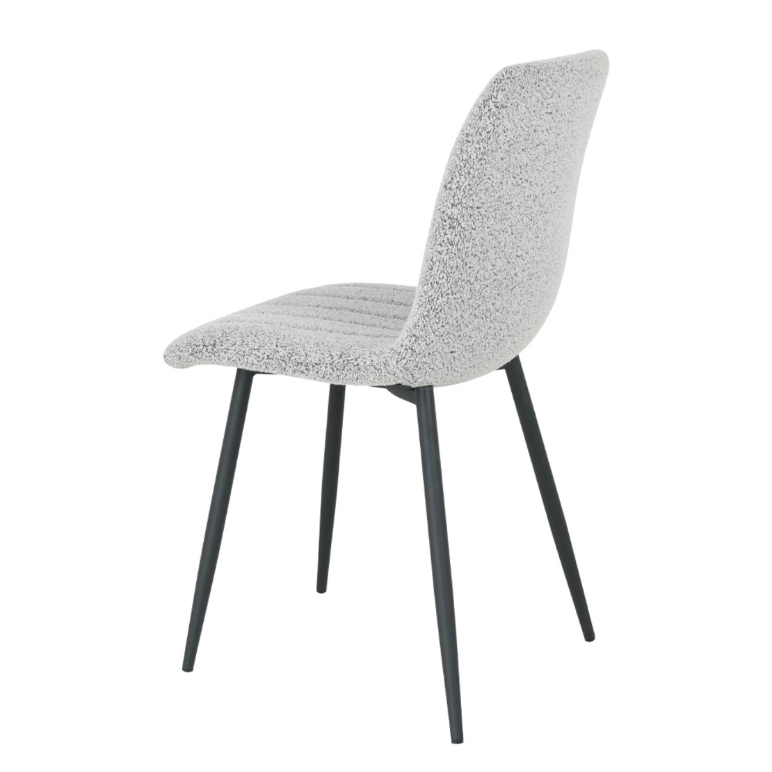 PRAGA CHAIR FABRIC GREY LIGHT METAL BLACK E1 PRC