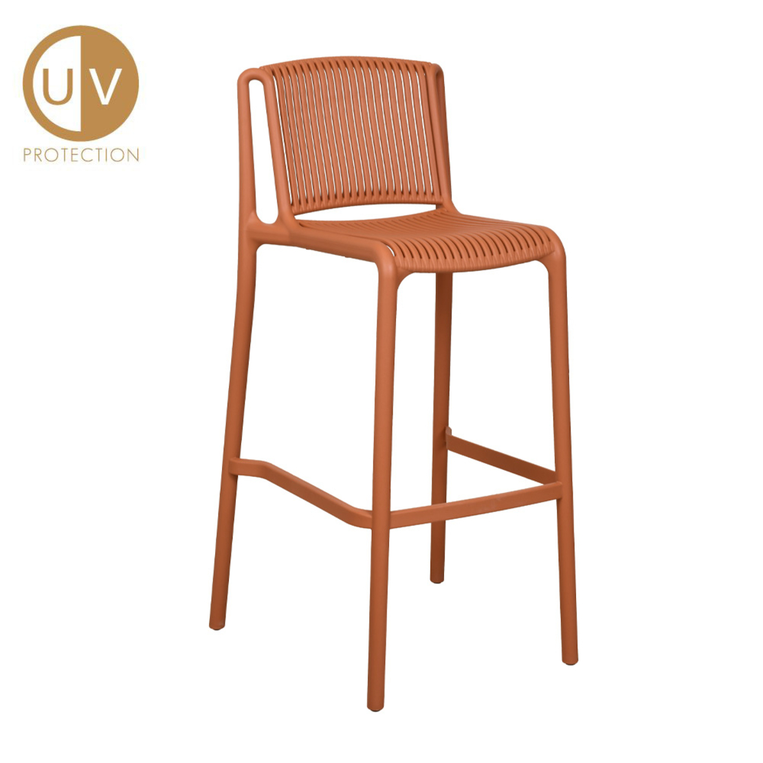 POLLY STOOL BAR PP TERRACOTTA PRC