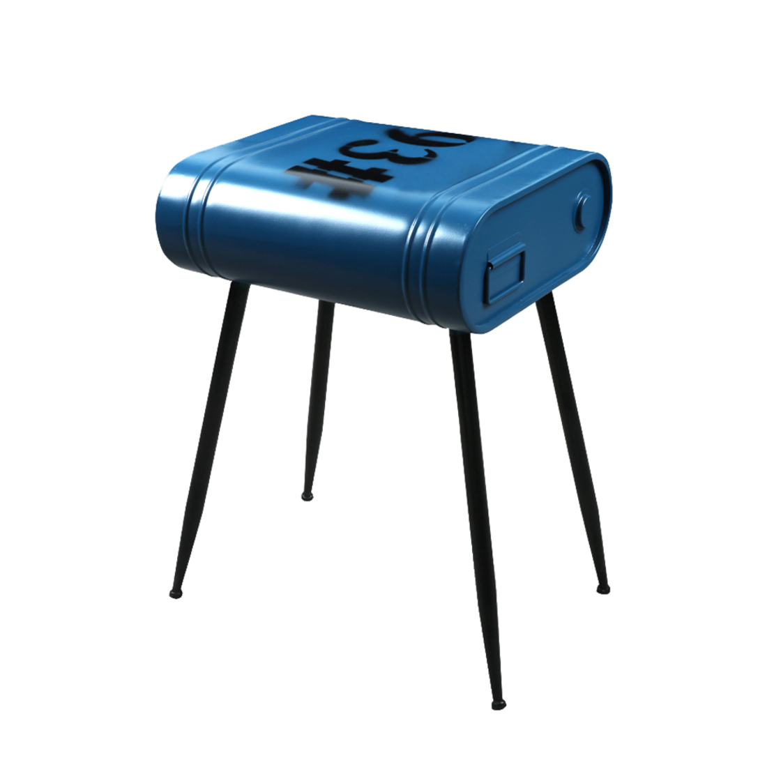 DELF 3 SIDE TABLE METAL BLUE BLACK 30x41xH48cm GR
