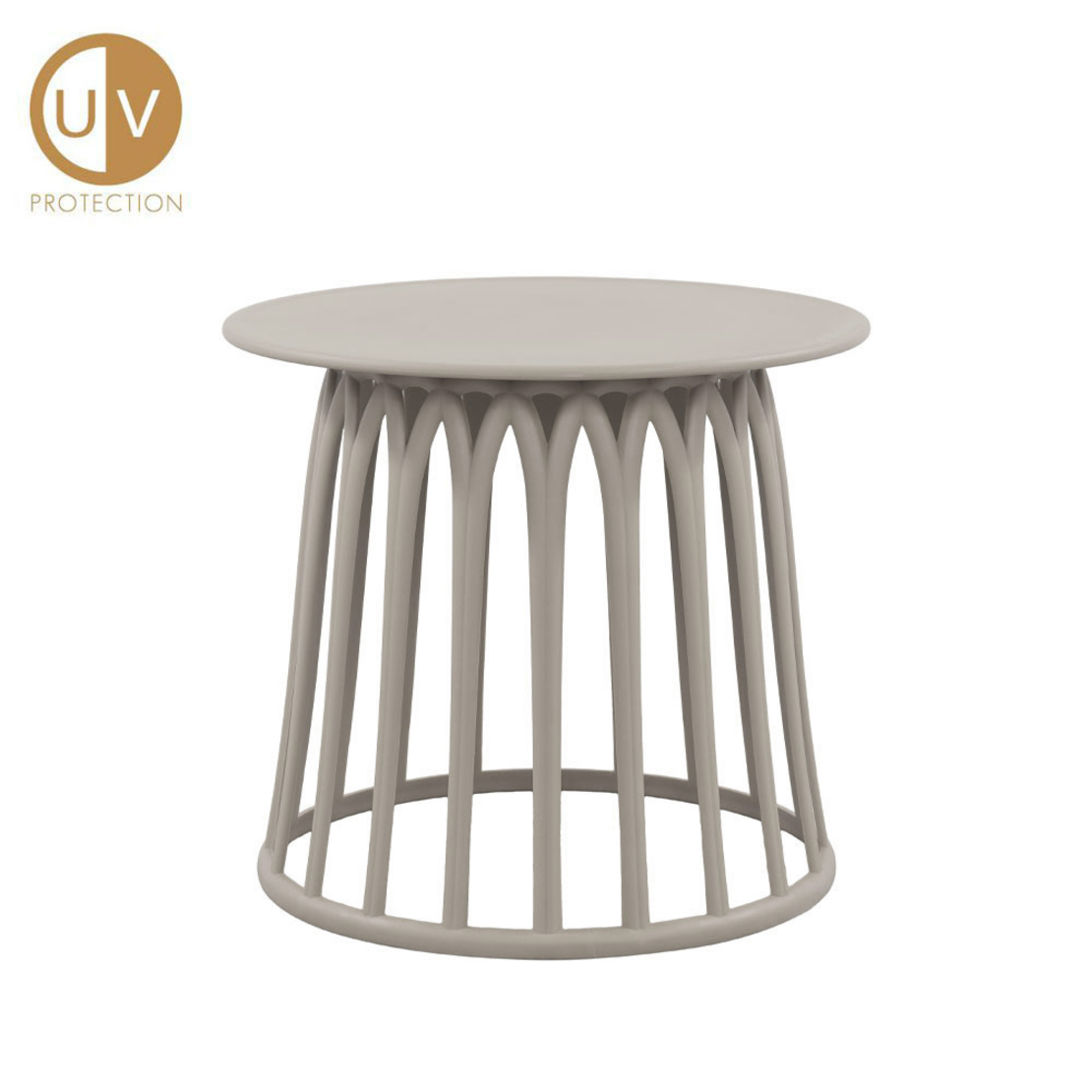 BASKET COFFEE TABLE PP GREY LIGHT 49.5x49.5x44 PRC
