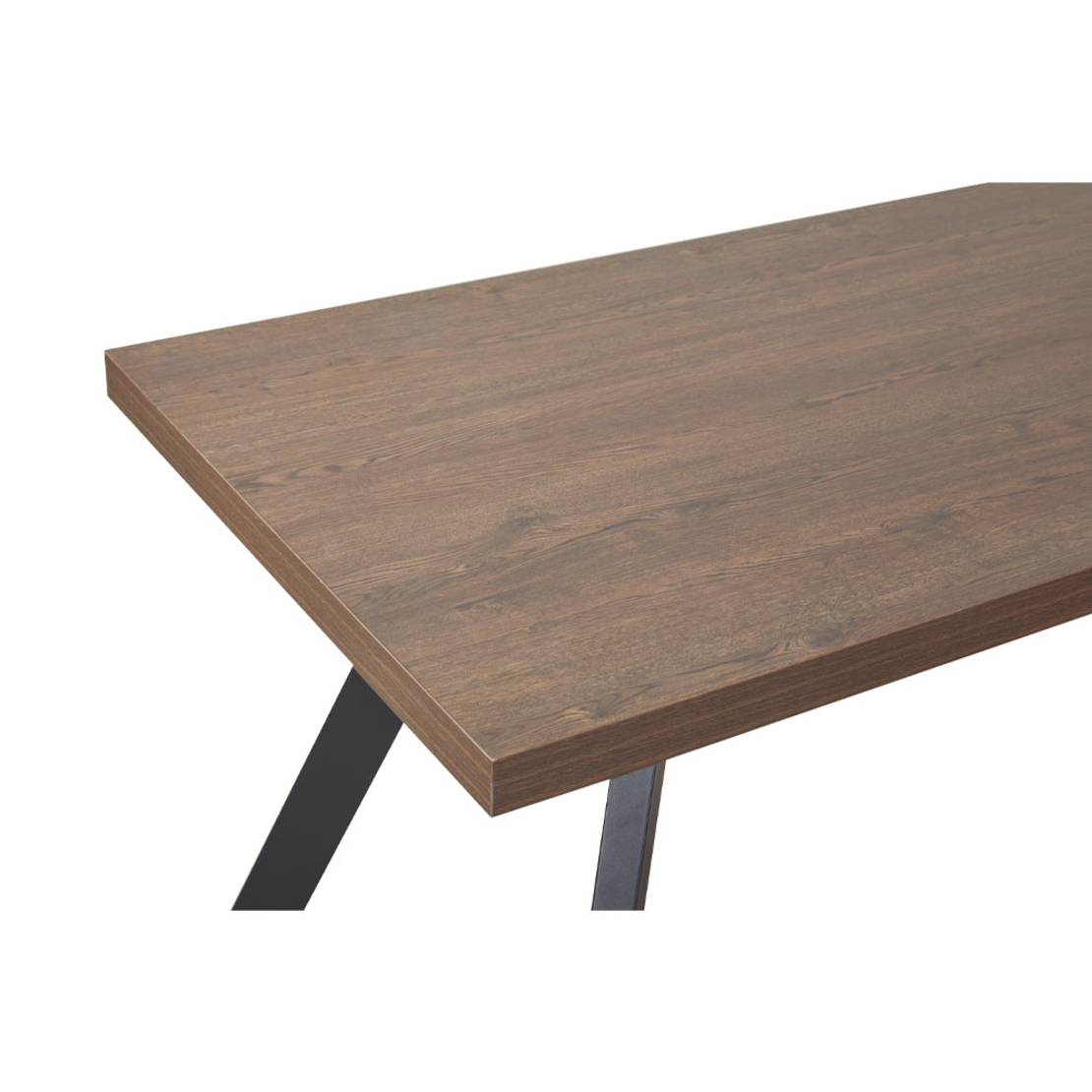 VILLE TABLE MELAMINE WALNUT MELAMINE BLACK 160x80x76 E1