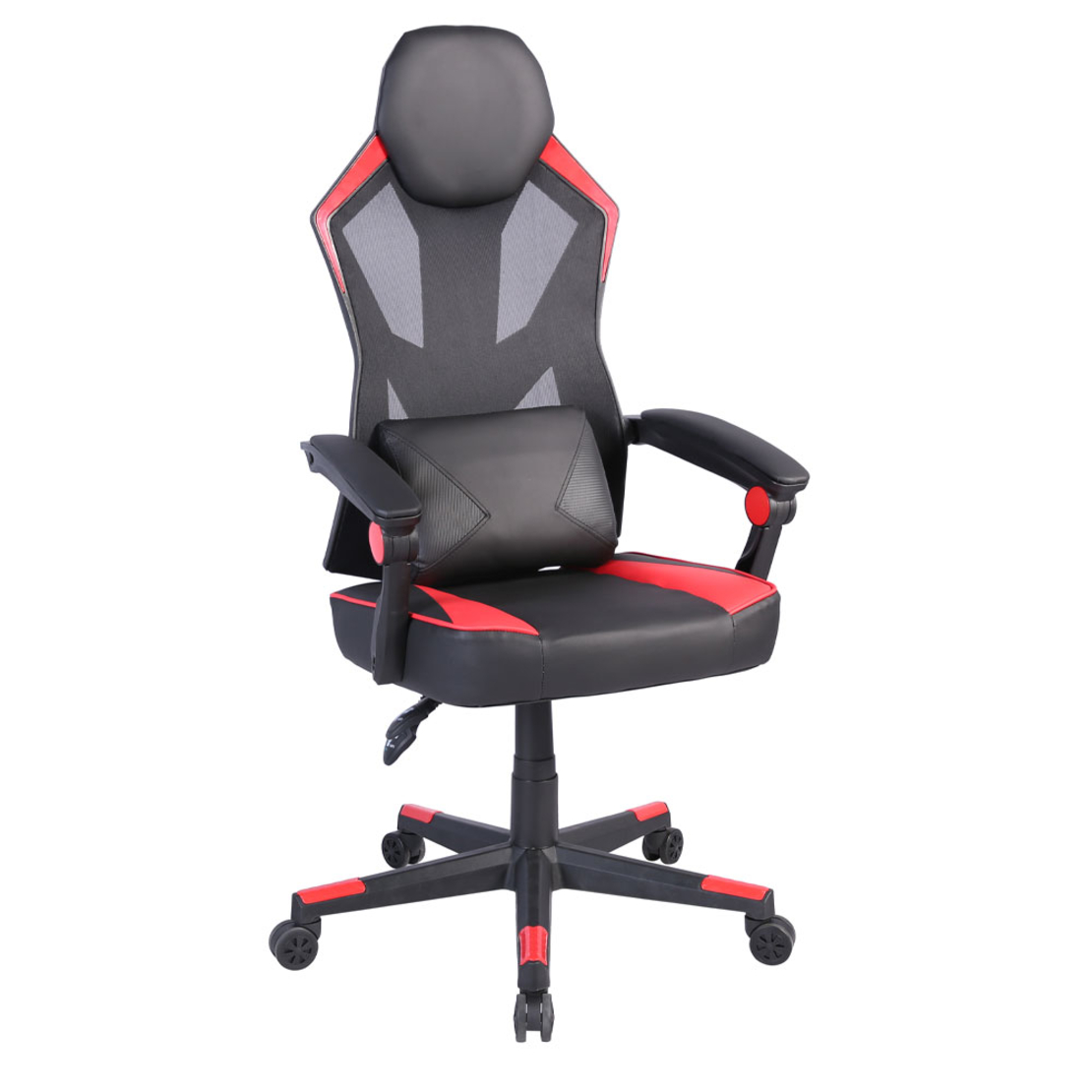 FUSION GAMING CHAIR DESK FABRIC BLACK NYLON RED PP 50x74xH137cm PRC