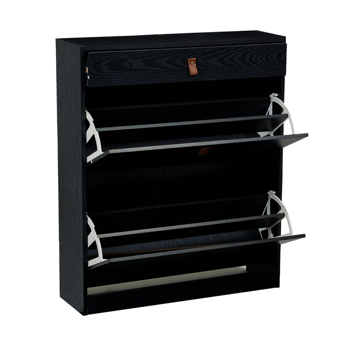 PORTOBELLO SHOERACK 2DOORS 1DRAWER CHIPBOARD WITH MELAMINE CARTA BLACK OAK E1 PRC