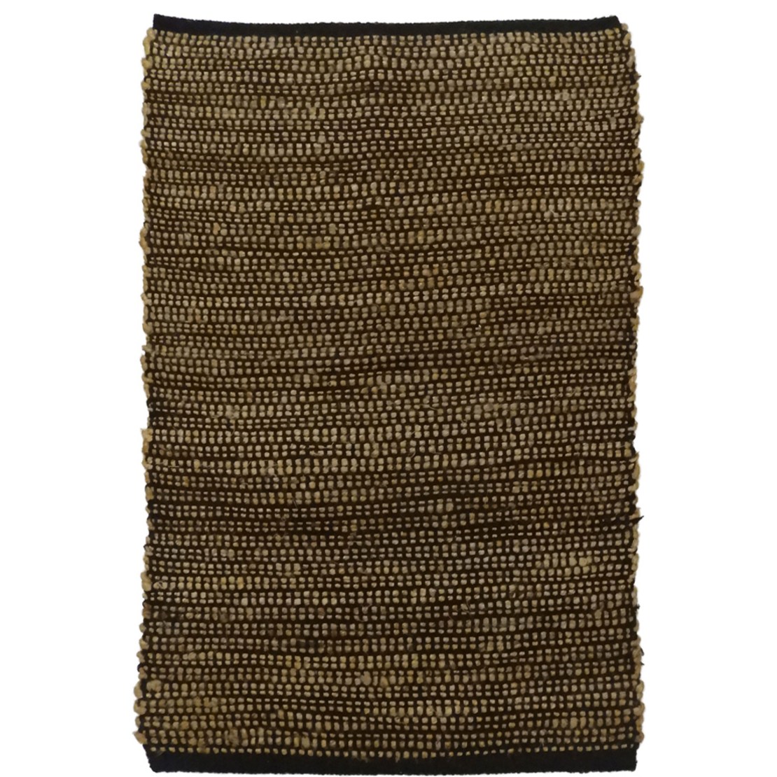EARTH CARPET JUTE COTTON BEIGE BLACK 60x90cm IN