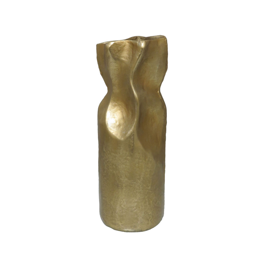 GRANTAS VASE 16x16x43 ALUMINIUM GOLD