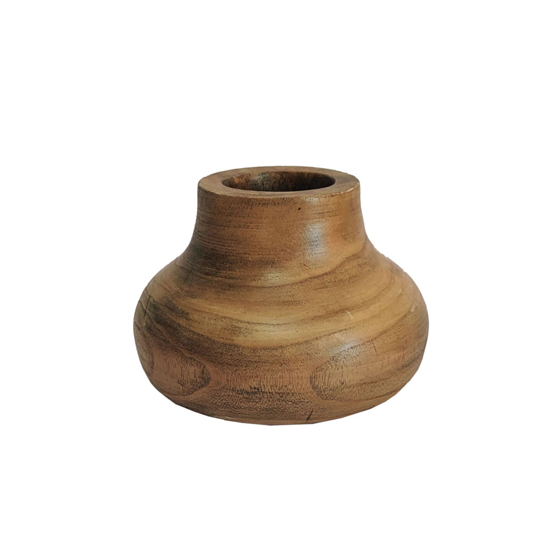 CEDAR VASE WOOD BROWN 20x20xH16cm PRC